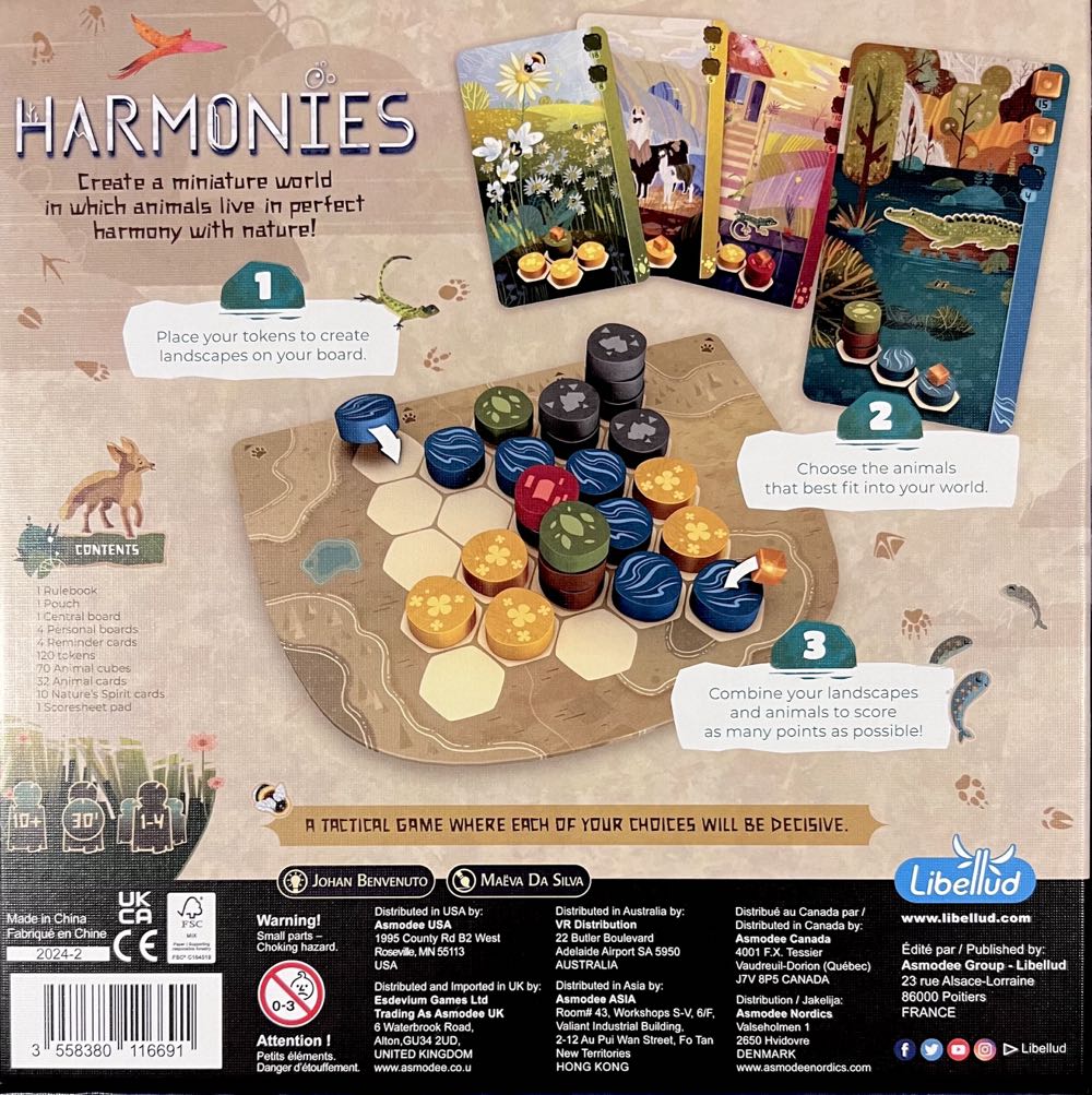Harmonies  (4) board game collectible [Barcode 3558380116691] - Main Image 2