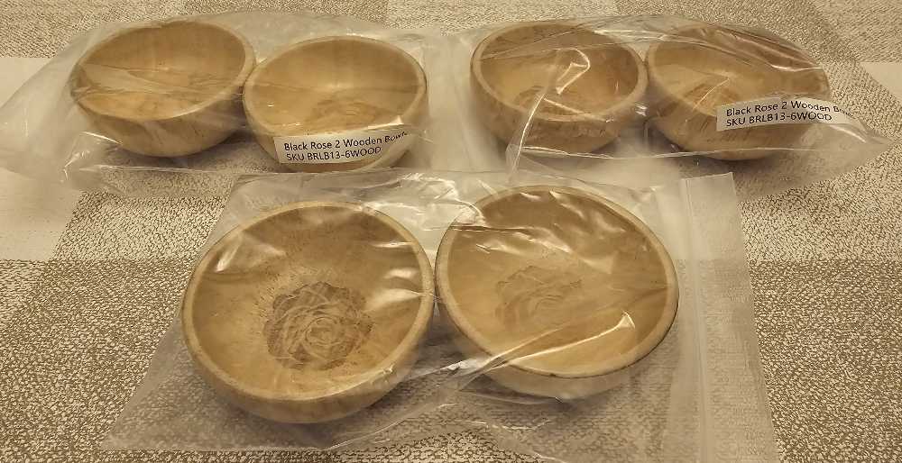 Black Rose Wars: Rebirth - 6 Wooden Resource Bowls  (1-4) board game collectible - Main Image 2