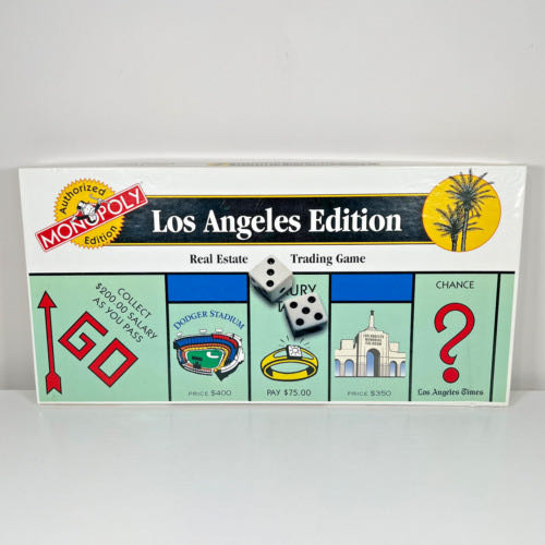Vintage Monopoly Los Angeles Edition Real Estate Hasbro Trading New Authorized Complete  board game collectible [Barcode 700304000217] - Main Image 1
