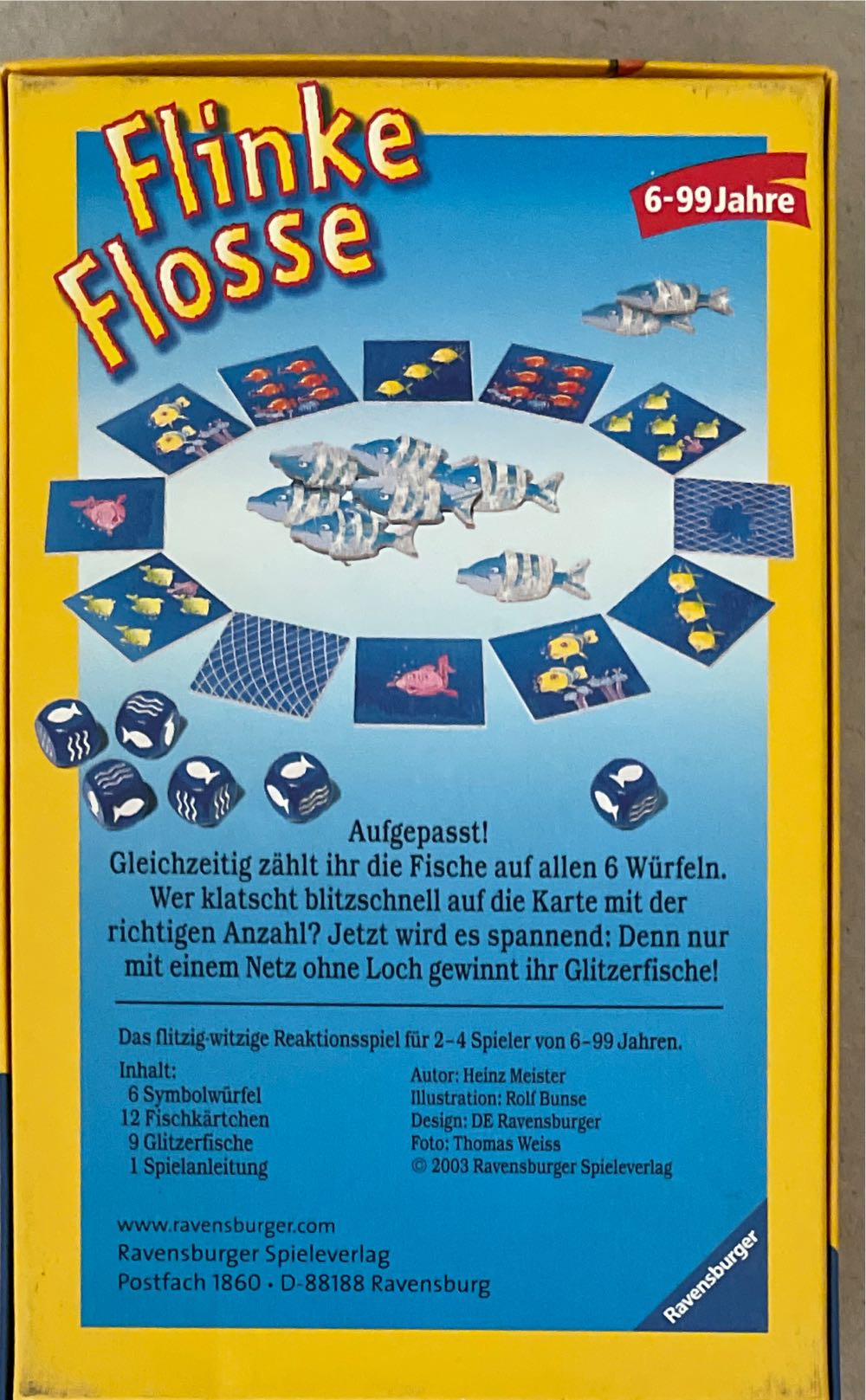 Flinke Flosse Ravensburger  (2-4) board game collectible [Barcode 4005556231409] - Main Image 2