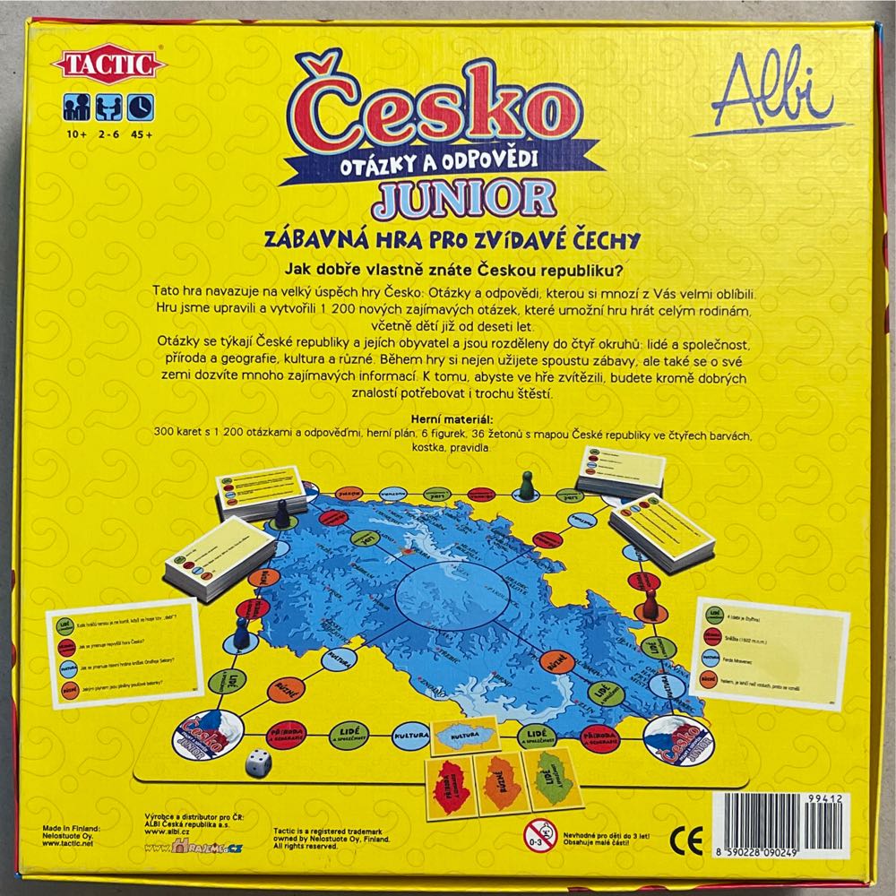 Česko Otázky Odpovědi Junior  (2-6) board game collectible [Barcode 8590228090249] - Main Image 2