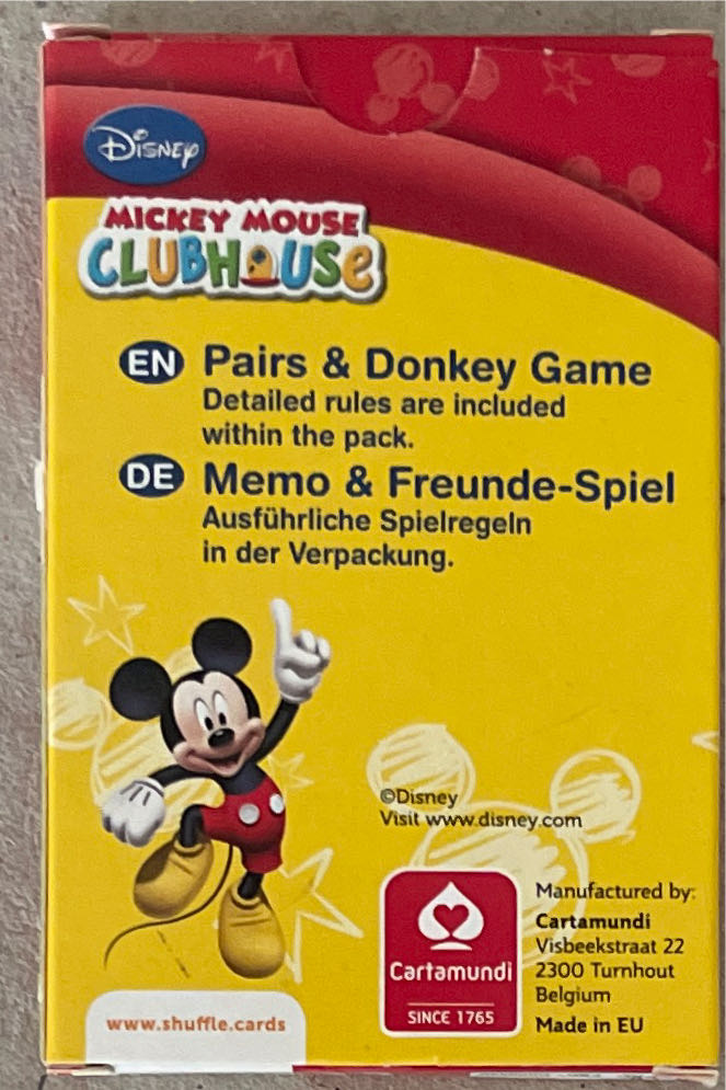 Shuffle Disney Mickey Mouse Clubhouse Pairs & Donkey Gf Health  board game collectible [Barcode 5411068830853] - Main Image 2