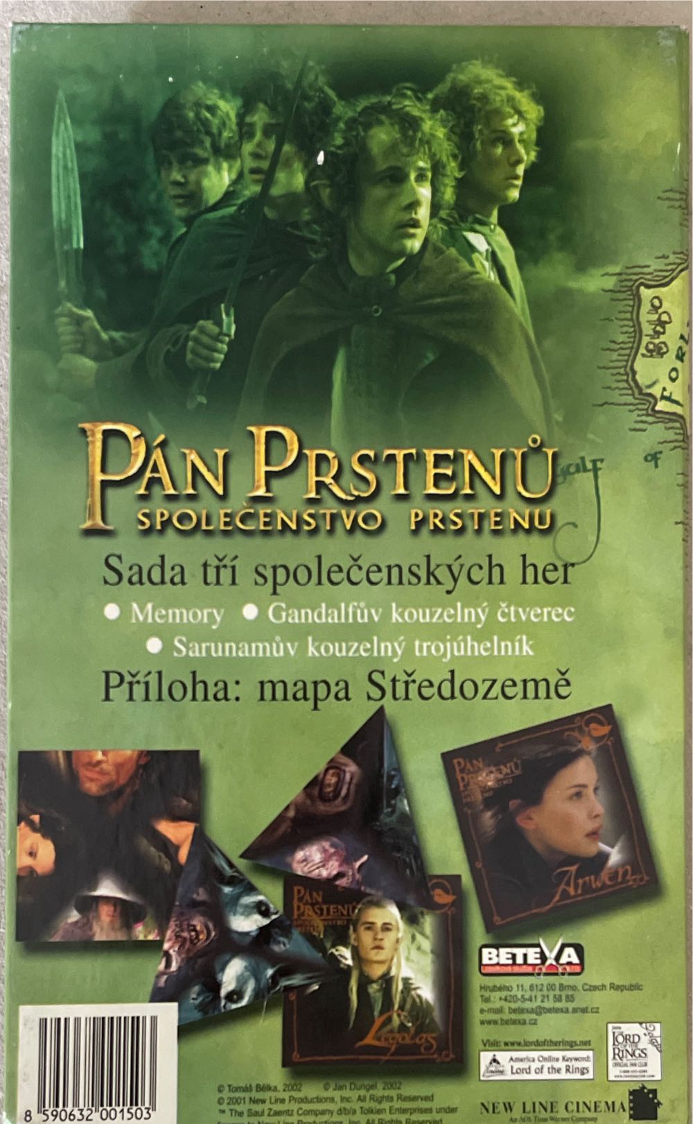 The Rings Set Of The Lord Of 3 S Games Betexa Memory  (Sada 3 Společenských Her) board game collectible [Barcode 8590632001503] - Main Image 3