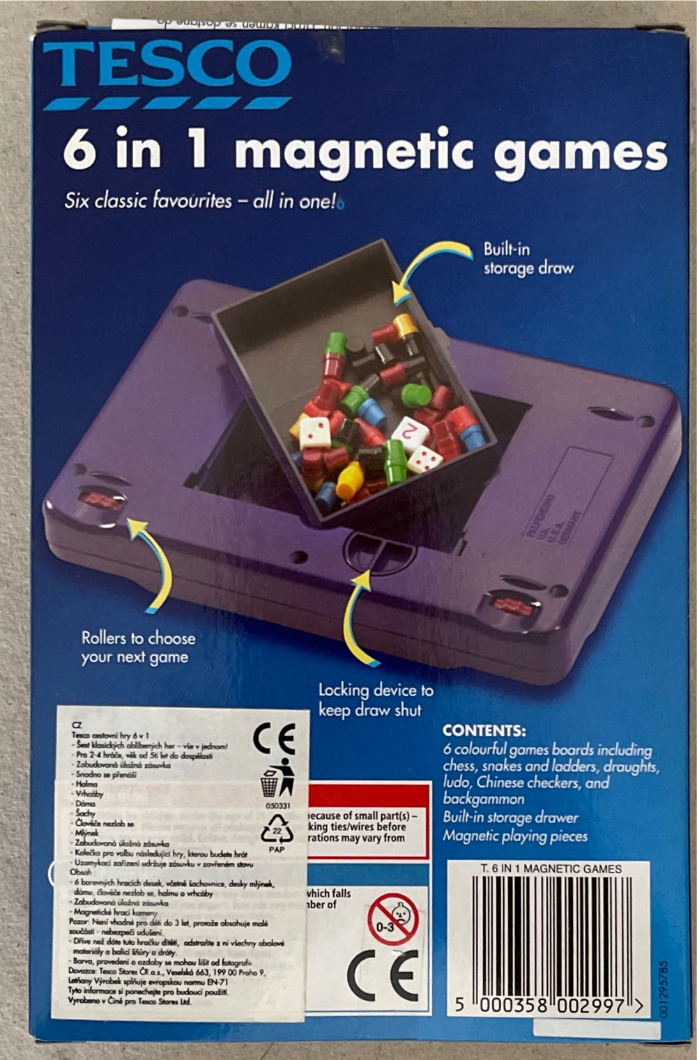 6 in 1 magnetic games  board game collectible [Barcode 5000358002997] - Main Image 2