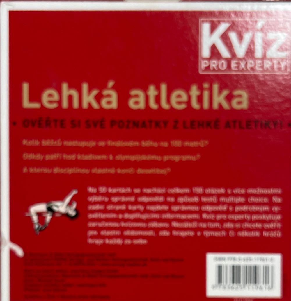 Lehká Atletika Kvíz Pro Experty  board game collectible [Barcode 9783625119616] - Main Image 2