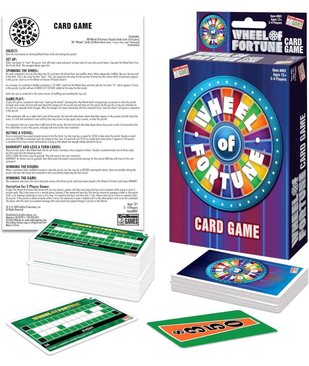 Wheel Of Fortune Card Game  board game collectible - Main Image 2