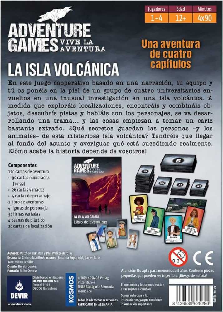 ADVENTURE GAMES - LA ISLA VOLCÁNICA   (1-4) board game collectible [Barcode 8436589625280] - Main Image 2