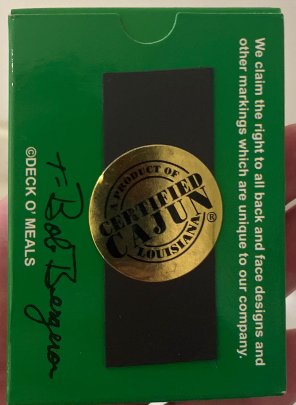 Deck O’meals Louisiana Cajun Meal Playing Cards  board game collectible [Barcode 094922269515] - Main Image 2