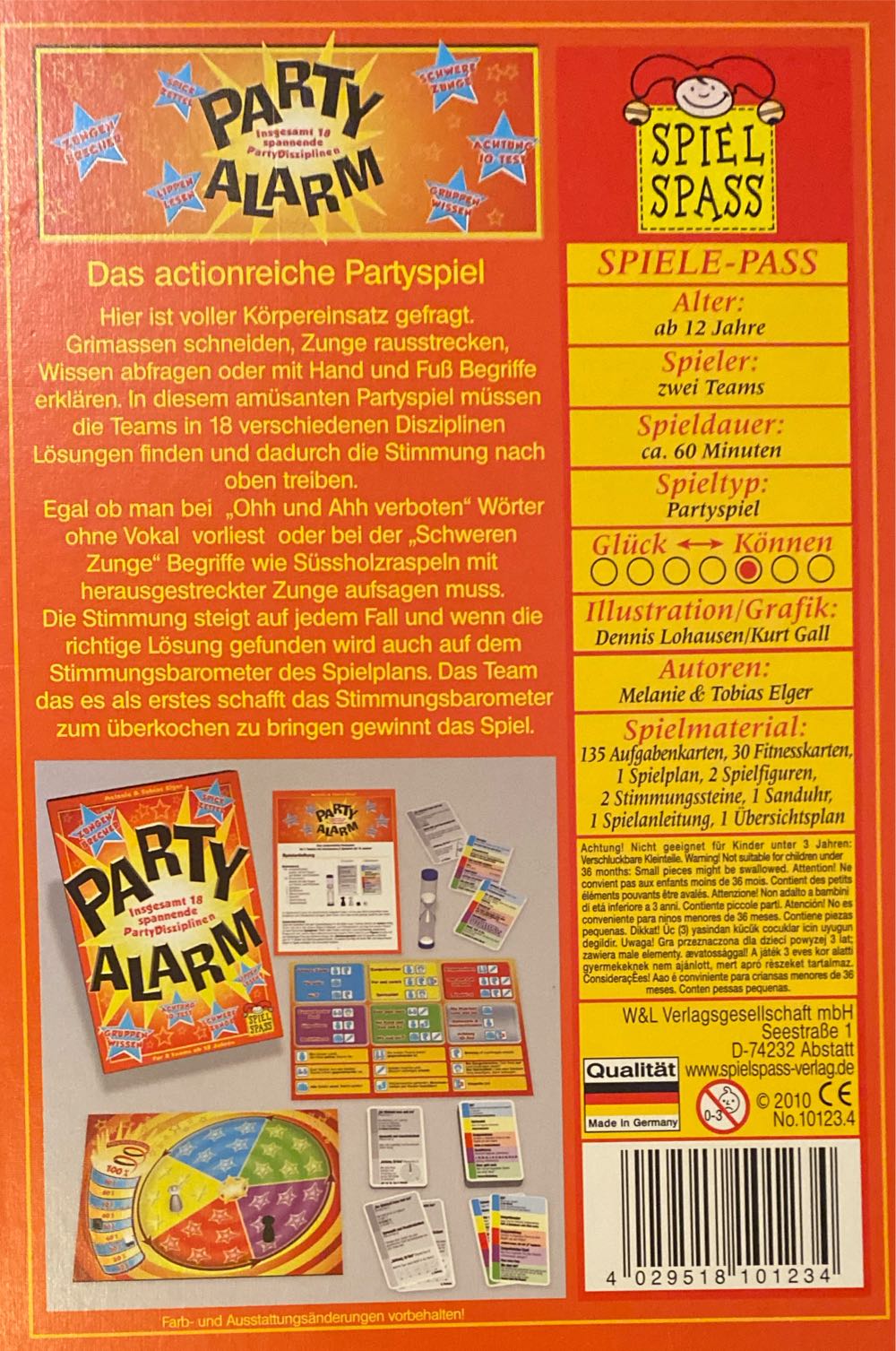 Spielspass Verlag 10123 Party Alarm Partyspiel Gf Health  (Zwei Teams) board game collectible [Barcode 4029518101234] - Main Image 2