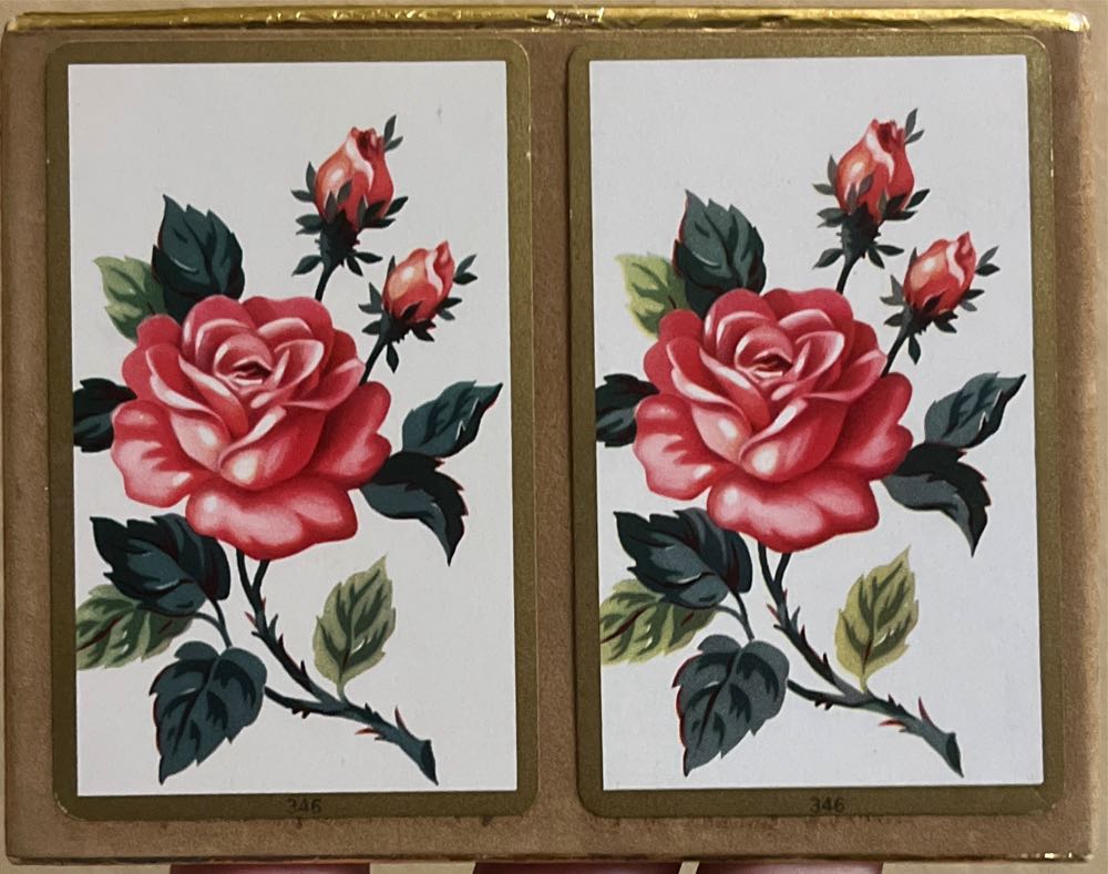 Congress Canasta Playing Cards Tan Roses  board game collectible - Main Image 2