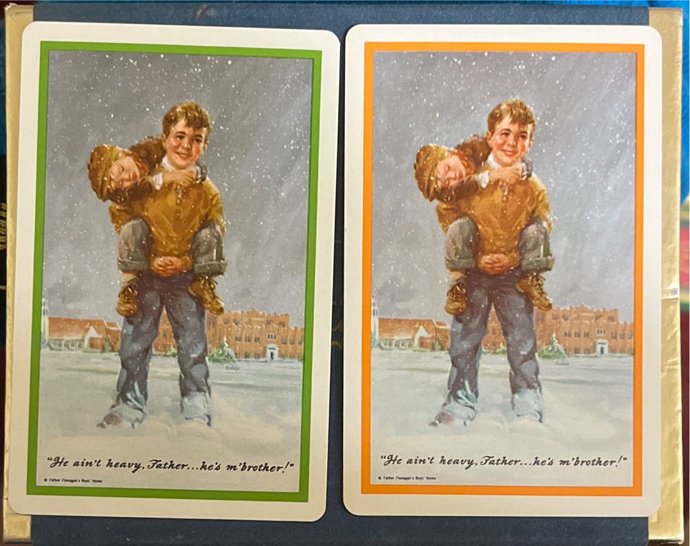 Boys Town Souvenir Playing Cards Blue/gold  board game collectible - Main Image 2