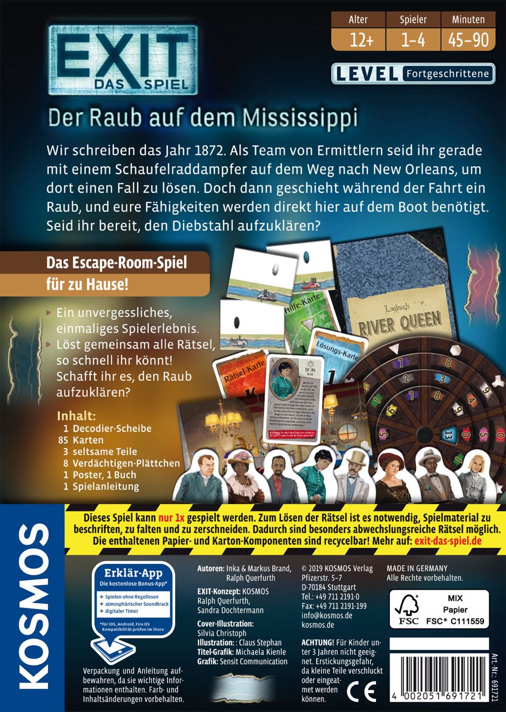 EXIT - Der Raub auf dem Mississippi  (1-4) board game collectible [Barcode 4002051691721] - Main Image 2