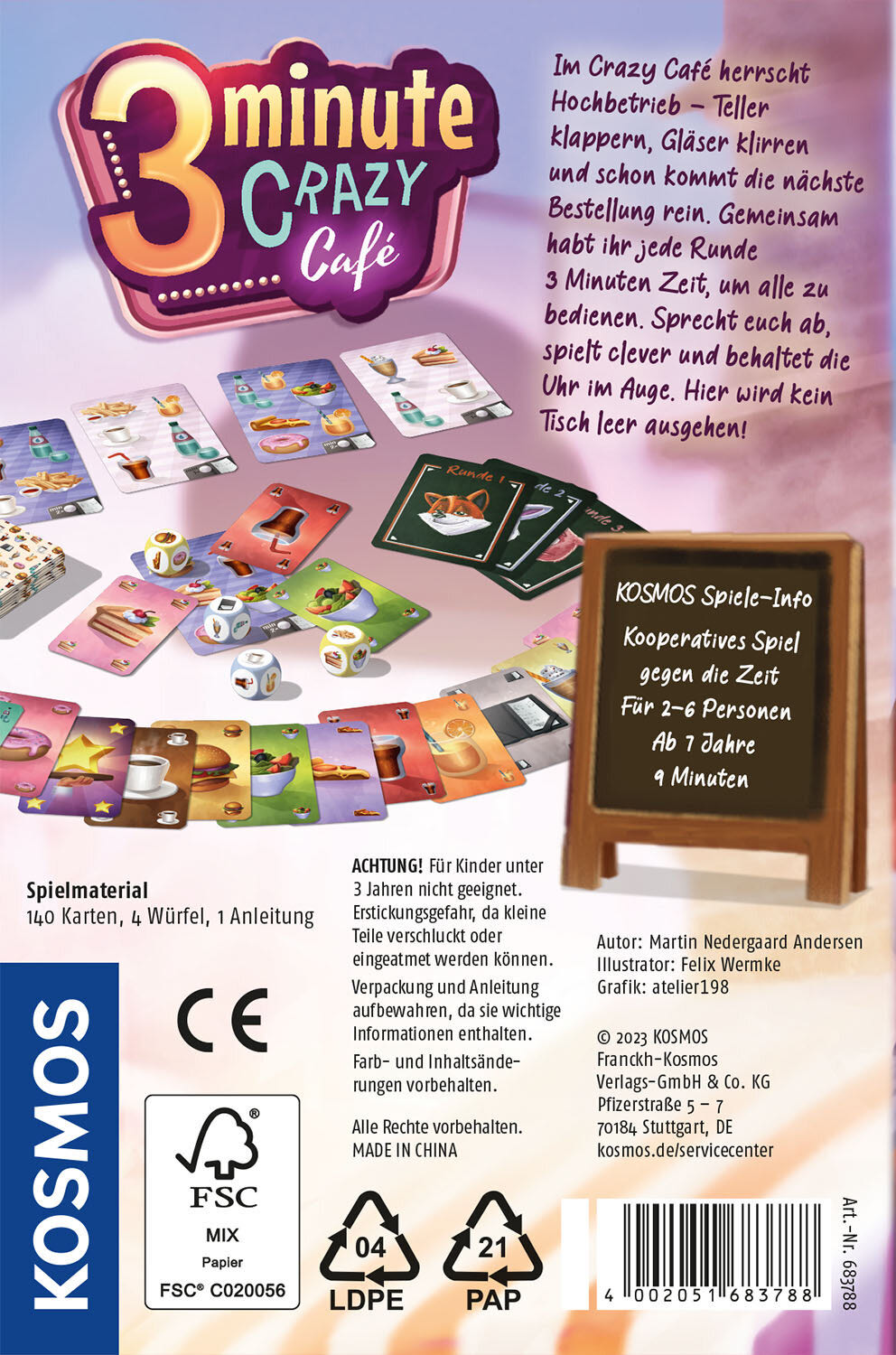 3 Minute Crazy Café  (2-6) board game collectible [Barcode 4002051683788] - Main Image 2