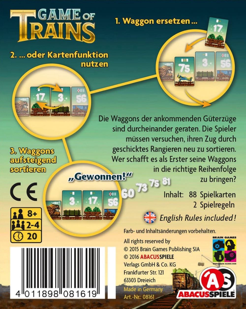 Game Of Trains  (2-4) board game collectible [Barcode 4011898081619] - Main Image 2