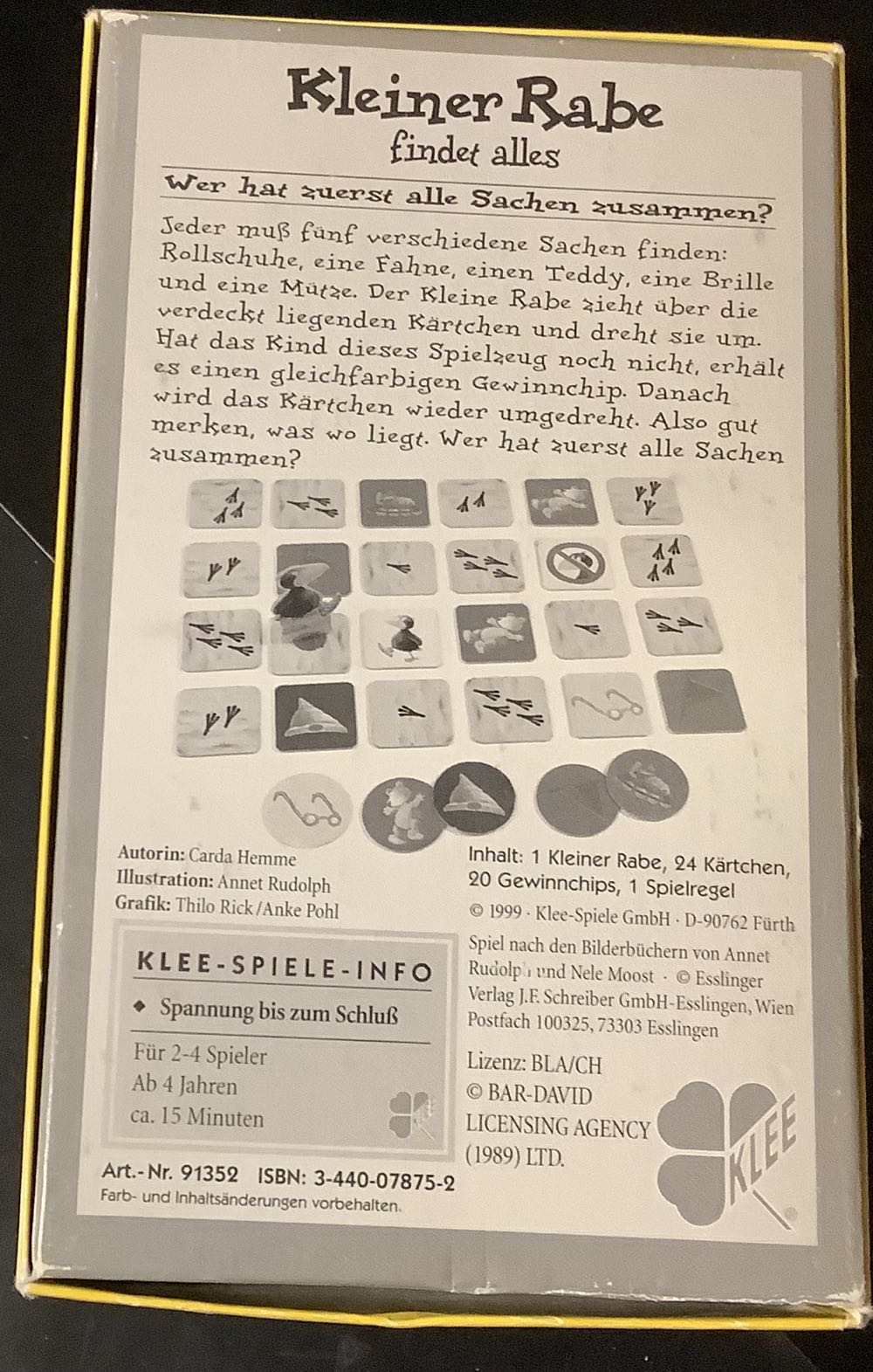 Kosmos Kleiner Rabe Findet Alles Kaufen Gebraucht  (2-4) board game collectible [Barcode 4000802913528] - Main Image 2