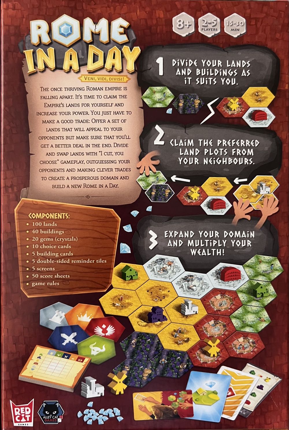 Rome In A Day  (2-5) board game collectible [Barcode 5060756410459] - Main Image 2