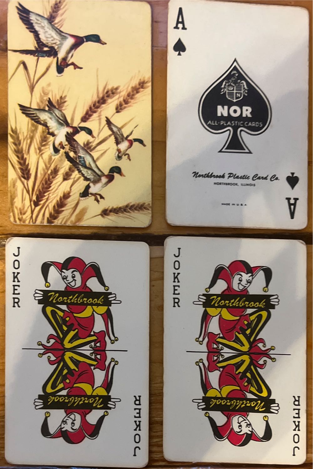 Ducks In Brush. Northbrook Plastic Card Company  board game collectible - Main Image 2