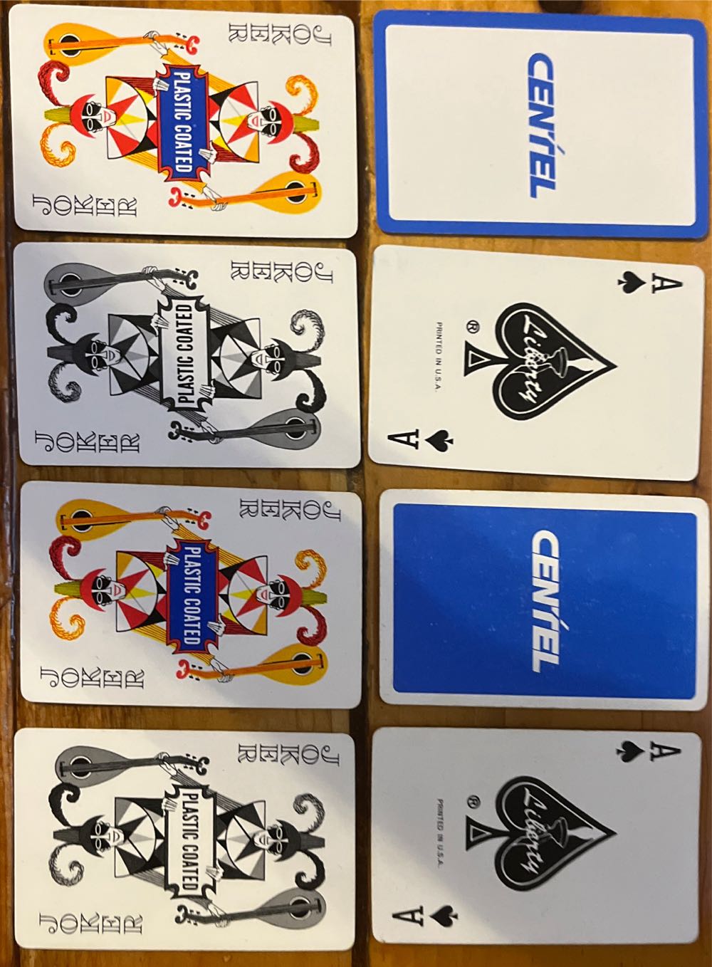 Cenťel Blue And White Playing Cards. Liverty  board game collectible - Main Image 2