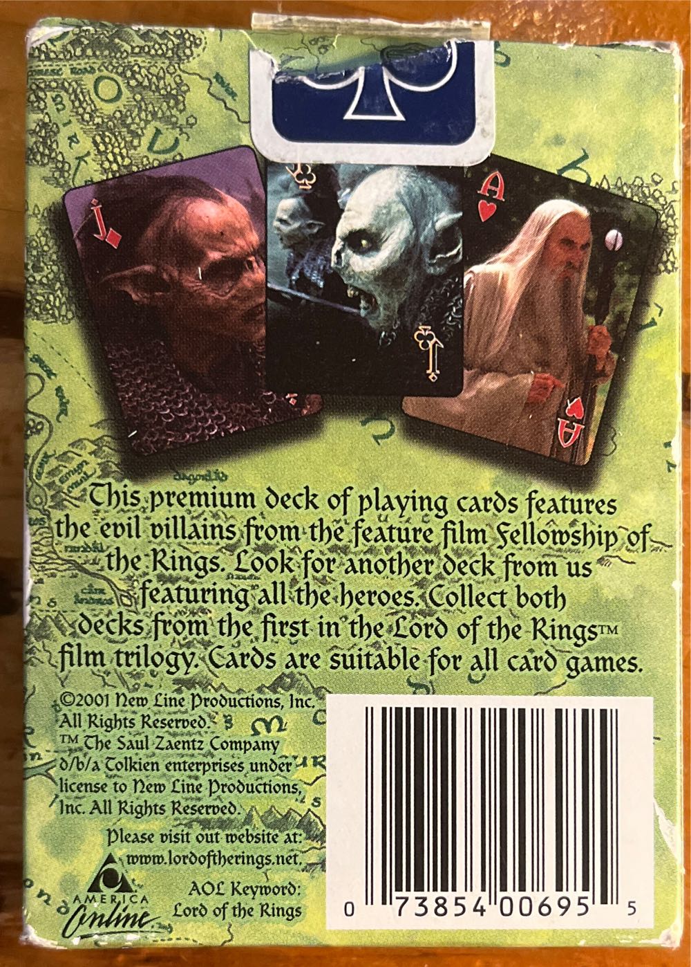 Lord Of The Rings Fellowship Of The Ring. Bicycle  board game collectible [Barcode 073854006955] - Main Image 4