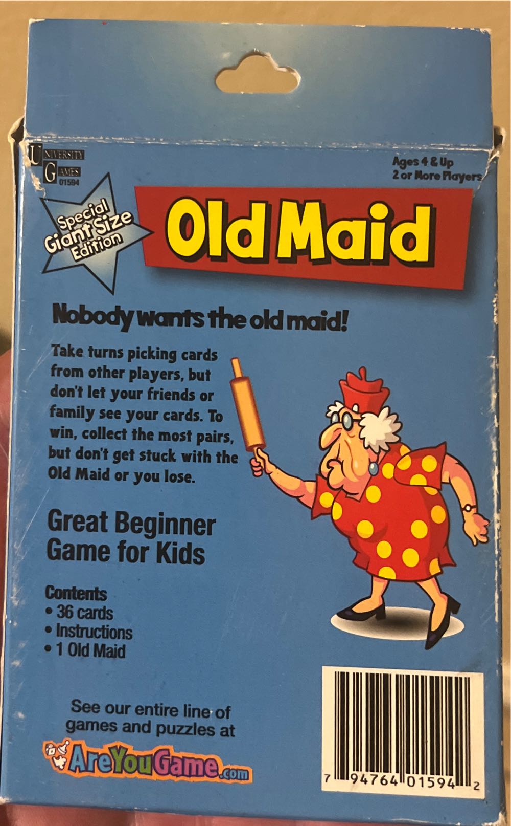 Old Maid 2012  board game collectible [Barcode 794764015942] - Main Image 2