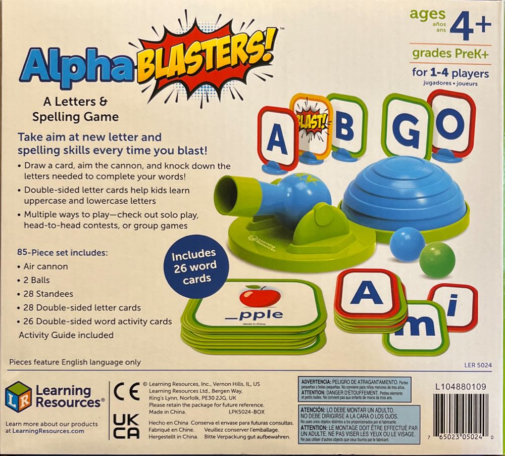Alpha Blasters!  (1-4) board game collectible [Barcode 765023050240] - Main Image 3