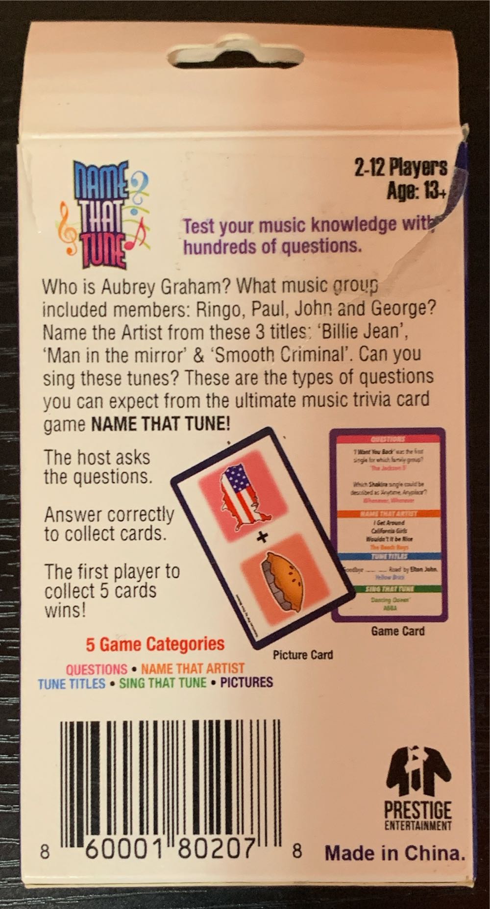 Name That Tune  (2-12) board game collectible [Barcode 860001802078] - Main Image 2