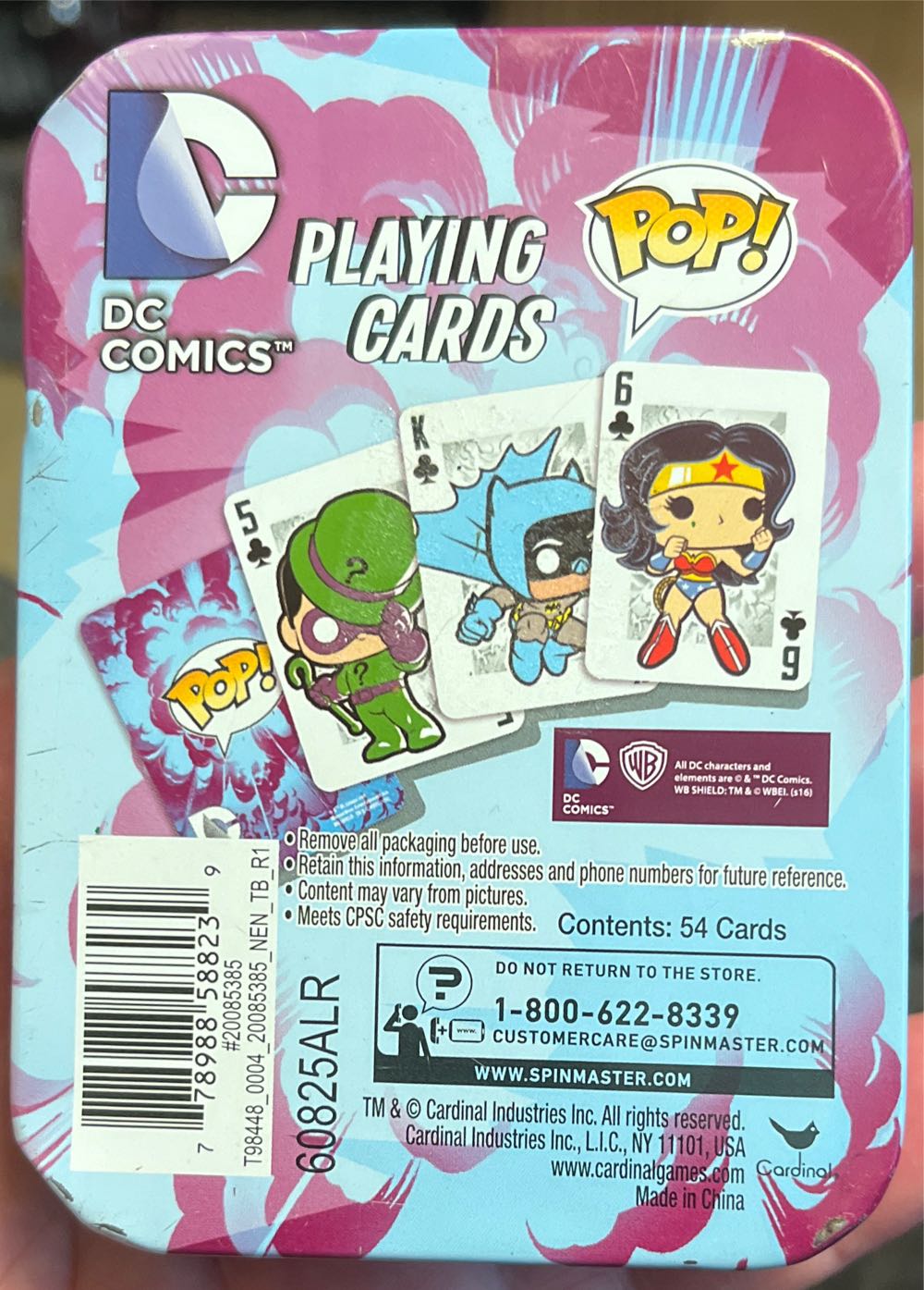 Funko Dc Playing Cards Spinmaster Cardinal New  board game collectible [Barcode 778988588239] - Main Image 2