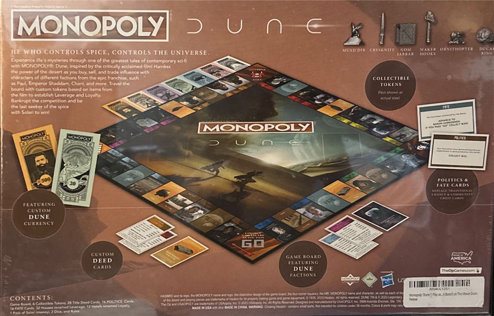 Dune Monopoly  (2-6) board game collectible - Main Image 2