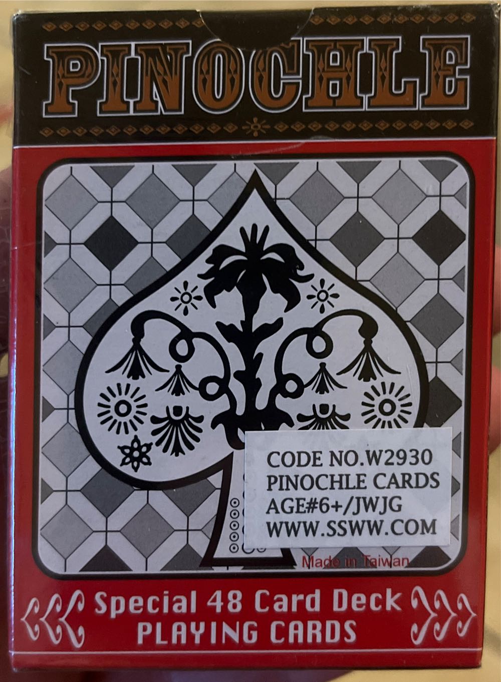 Pinochle Red And Black  board game collectible - Main Image 2