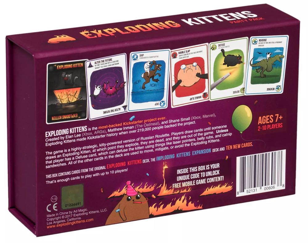 Exploding Kittens Party Pack  board game collectible [Barcode 155962000060] - Main Image 2