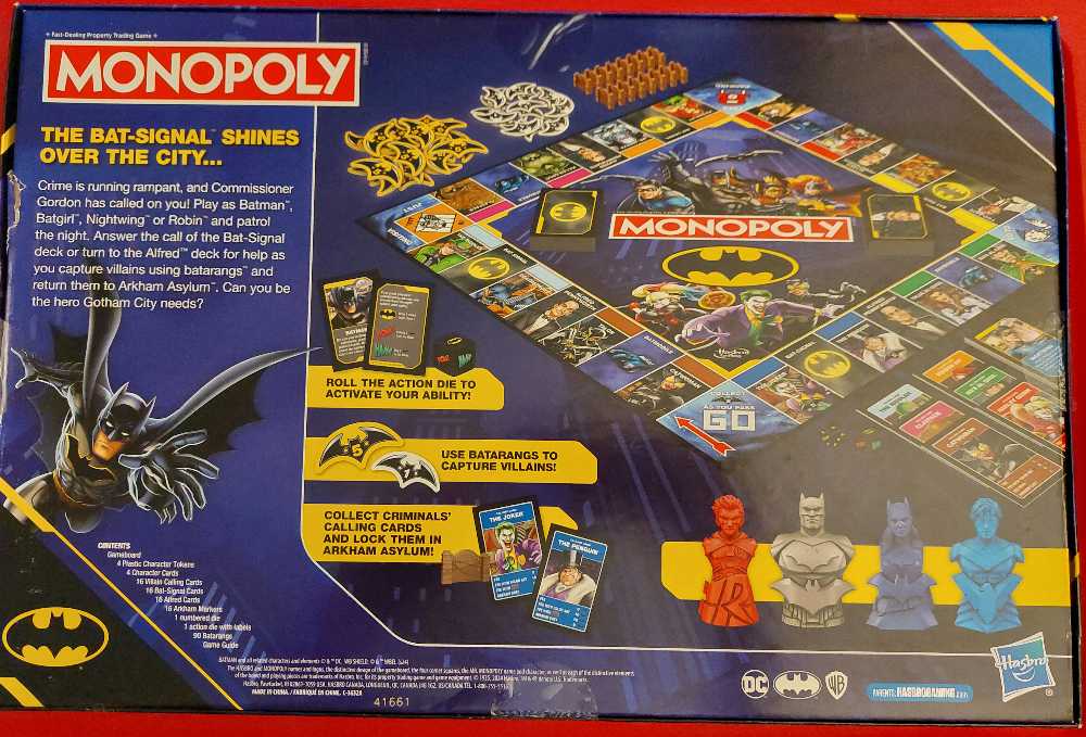 Monopoly Batman  (2 To 4) board game collectible [Barcode 195166264264] - Main Image 2