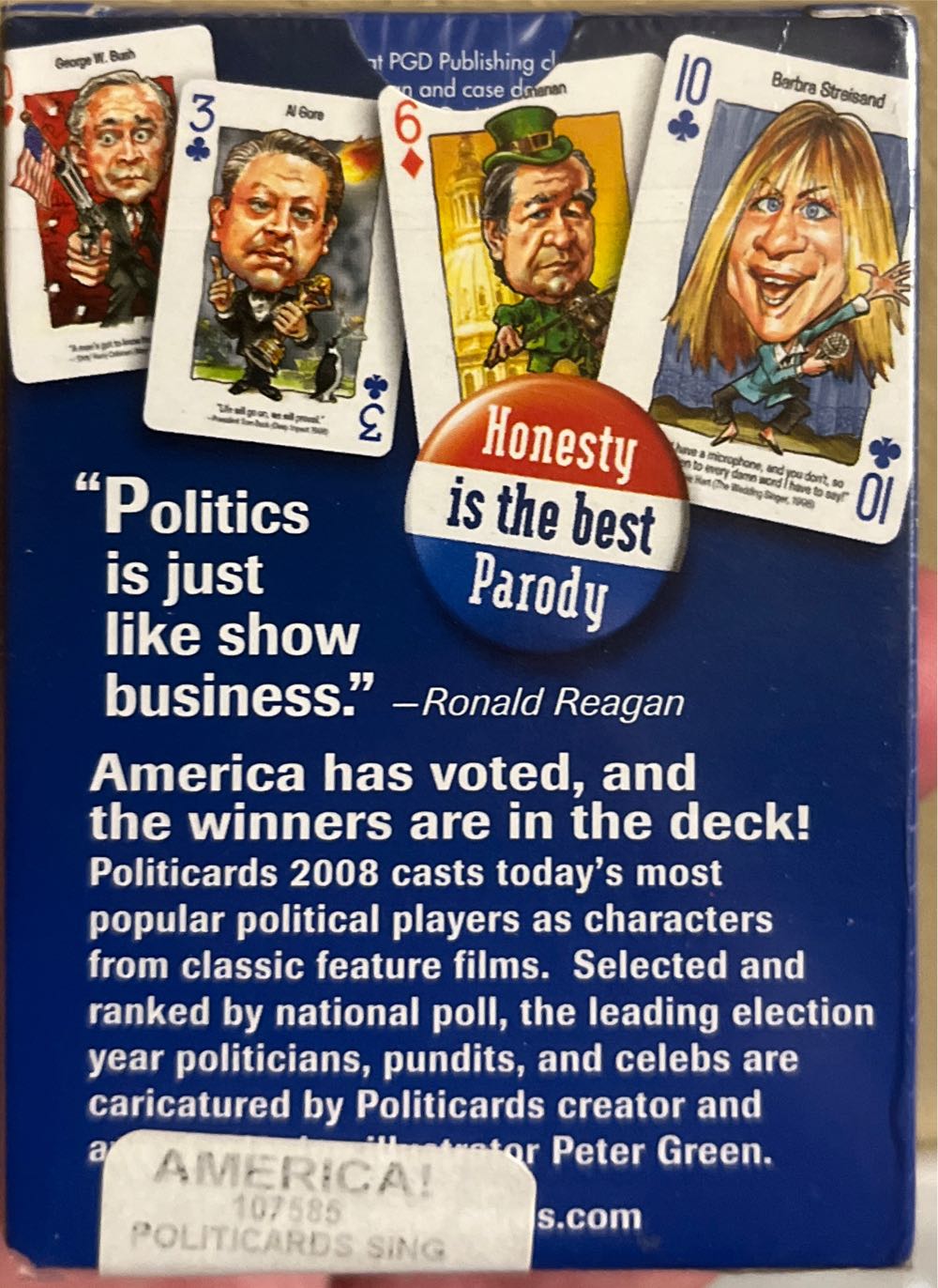 Politicards 2008 President Blue  board game collectible - Main Image 2