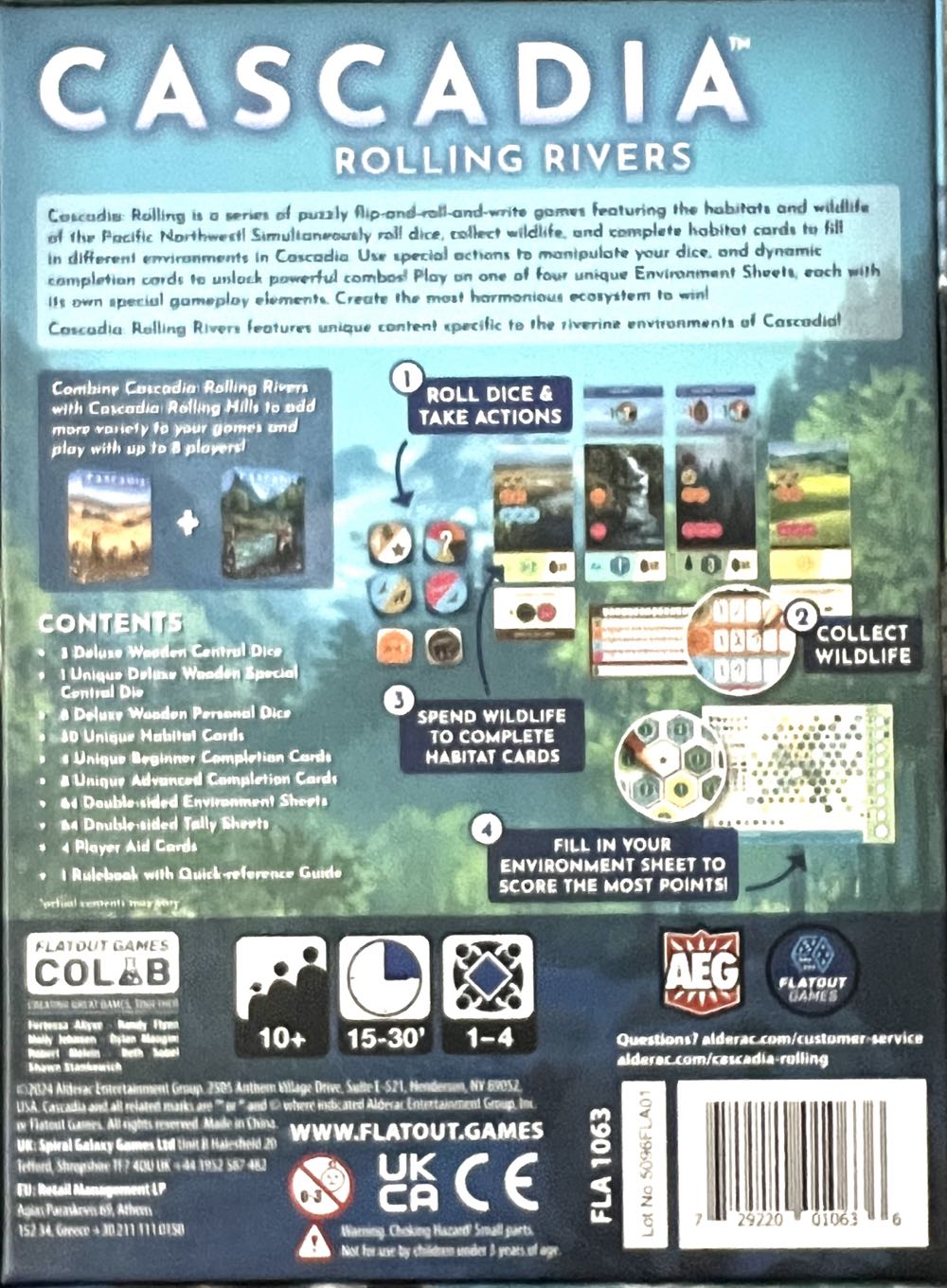 Cascadia: Rolling Rivers Kickstarter version  (1-4) board game collectible [Barcode 729220010636] - Main Image 2