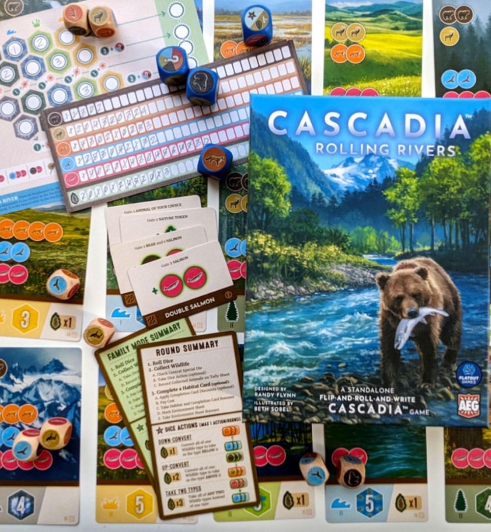 Cascadia: Rolling Rivers Kickstarter version  (1-4) board game collectible [Barcode 729220010636] - Main Image 4