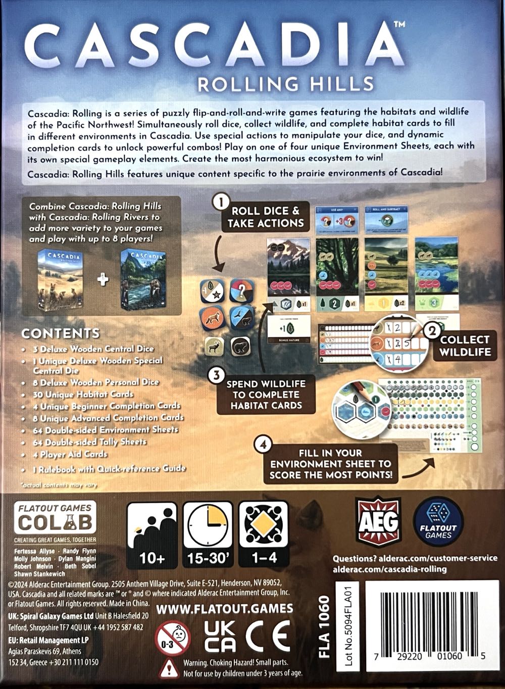 Cascadia: Rolling Hills  (1-4) board game collectible [Barcode 729220010605] - Main Image 2