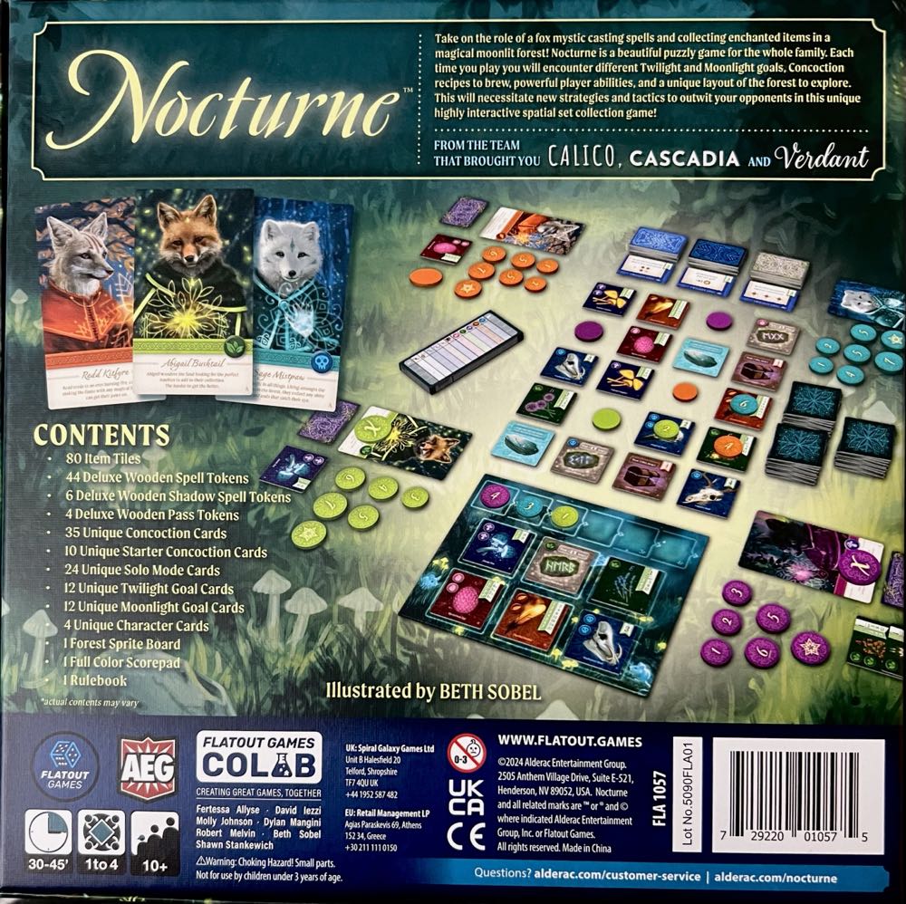 Nocturne  (1 2 3 4) board game collectible [Barcode 729220010575] - Main Image 2