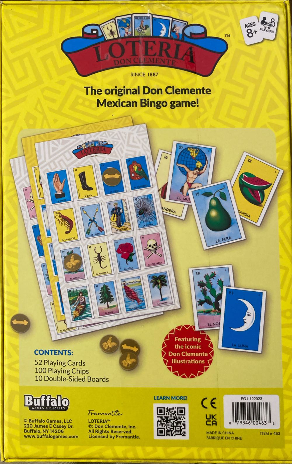 Loteria – Classic Family For Ages 8 And Up Authentic Don Clemente  (2-6) board game collectible [Barcode 079346004638] - Main Image 2