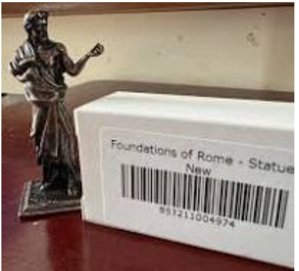 Foundations of Rome: First Player Metal Statue  board game collectible [Barcode 853211004974] - Main Image 2