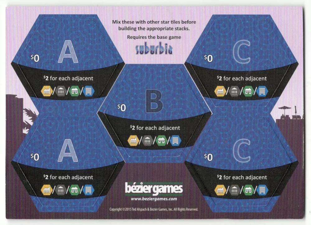 Suburbia: Game Con Bonus Tiles  board game collectible - Main Image 2