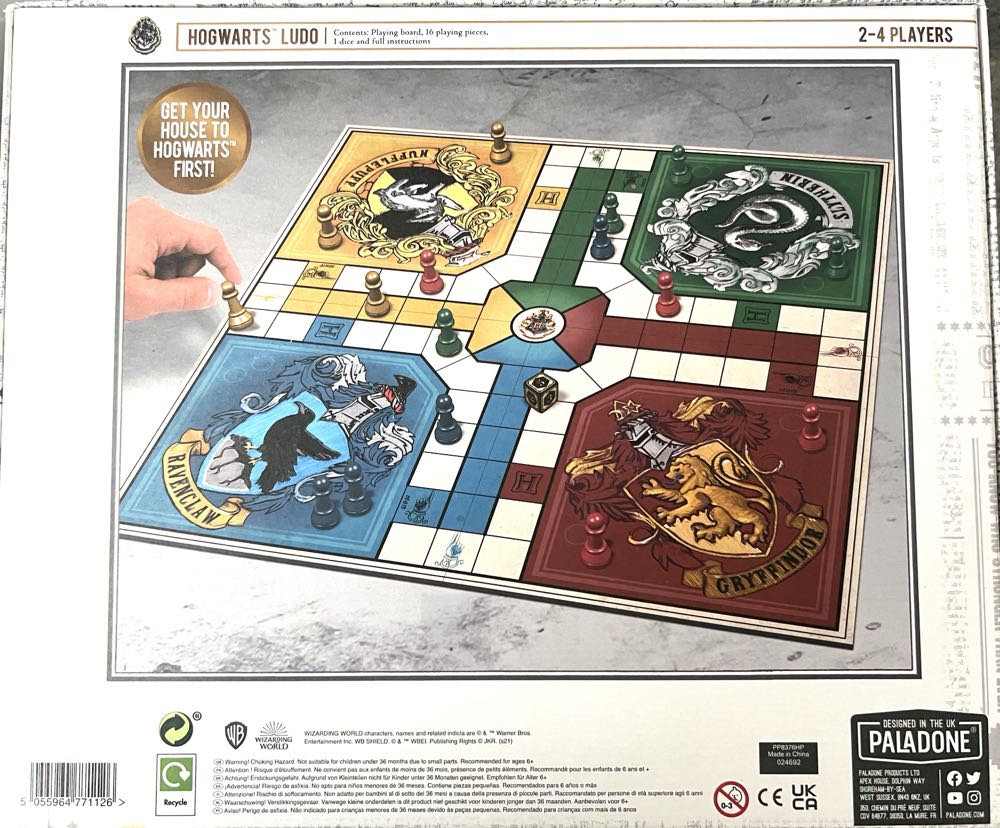 Harry Potter Hogwarts Ludo  (2 3 4) board game collectible [Barcode 5055964771126] - Main Image 2