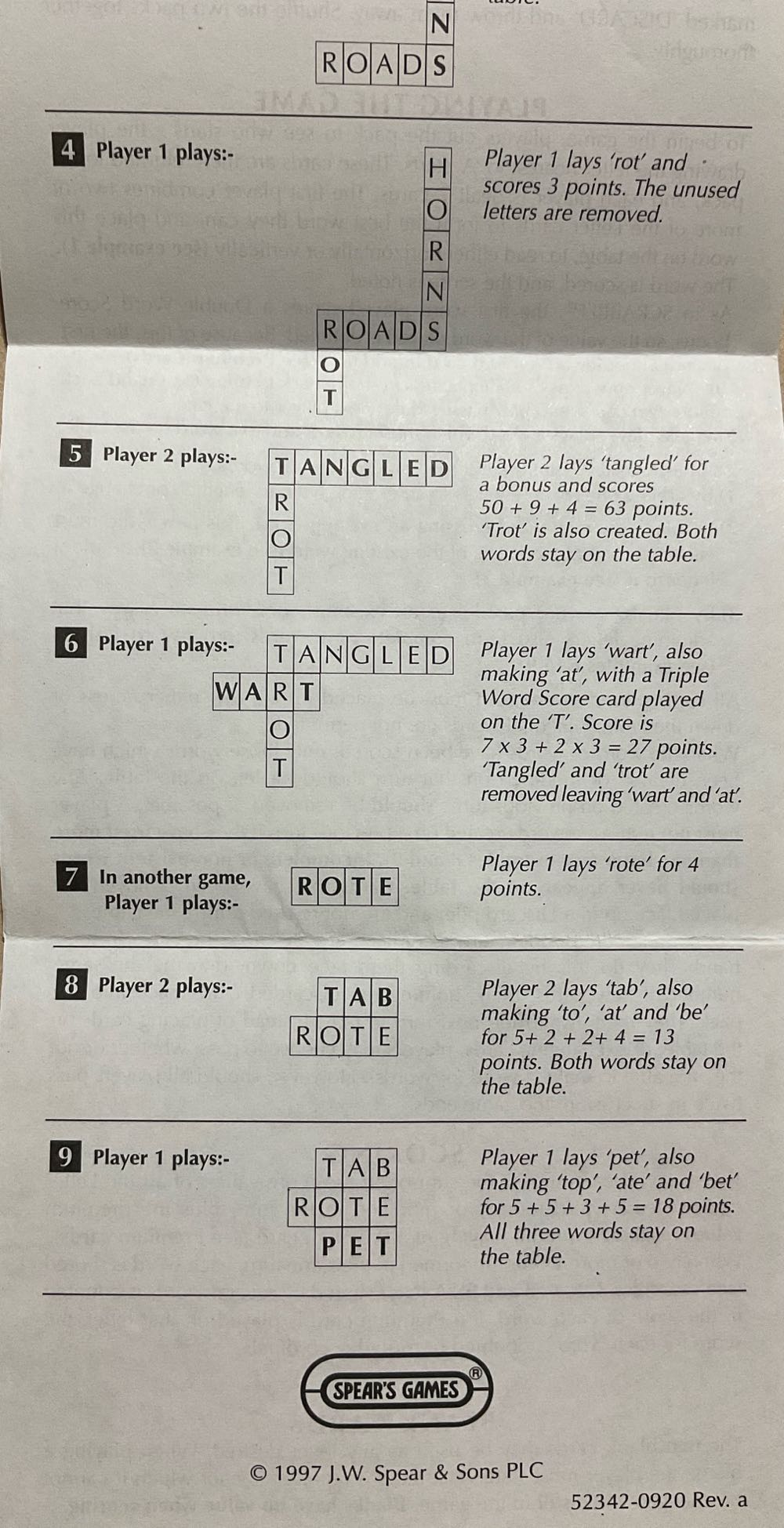 Scrabble Cards Mattel Vintage Sealed New Word Spears 1997 & Card Bonus  board game collectible [Barcode 5011363523421] - Main Image 3
