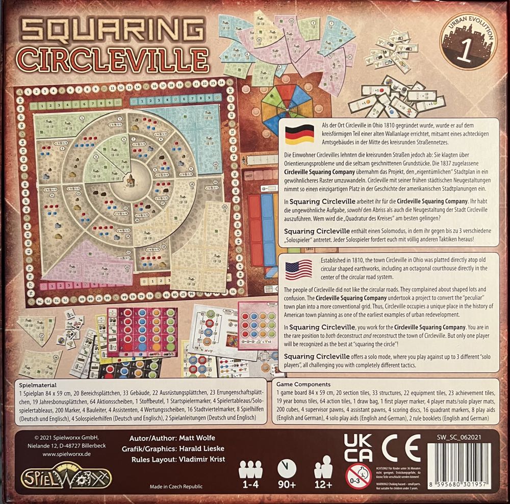 Squaring Circleville  (1 2 3 4) board game collectible [Barcode 8595680301957] - Main Image 2