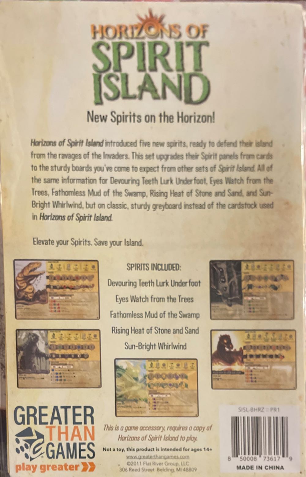 Greater Than Games | Horizons Of Spirit Island: Punchboard Panels | Cooperative Strategy Board Game Accessory | Premium Component Upgrade  board game collectible [Barcode 850008736179] - Main Image 2