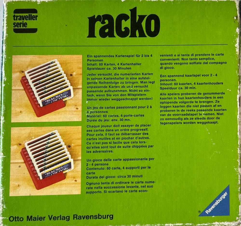 Racko  (2-4) board game collectible - Main Image 2