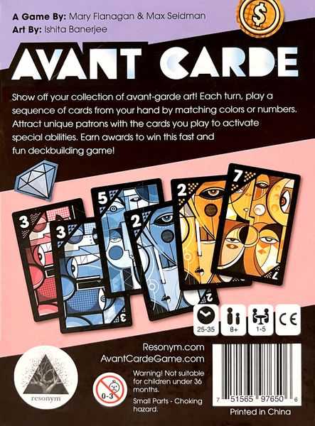 Avant Carde   (1-5) board game collectible [Barcode 751565976506] - Main Image 2