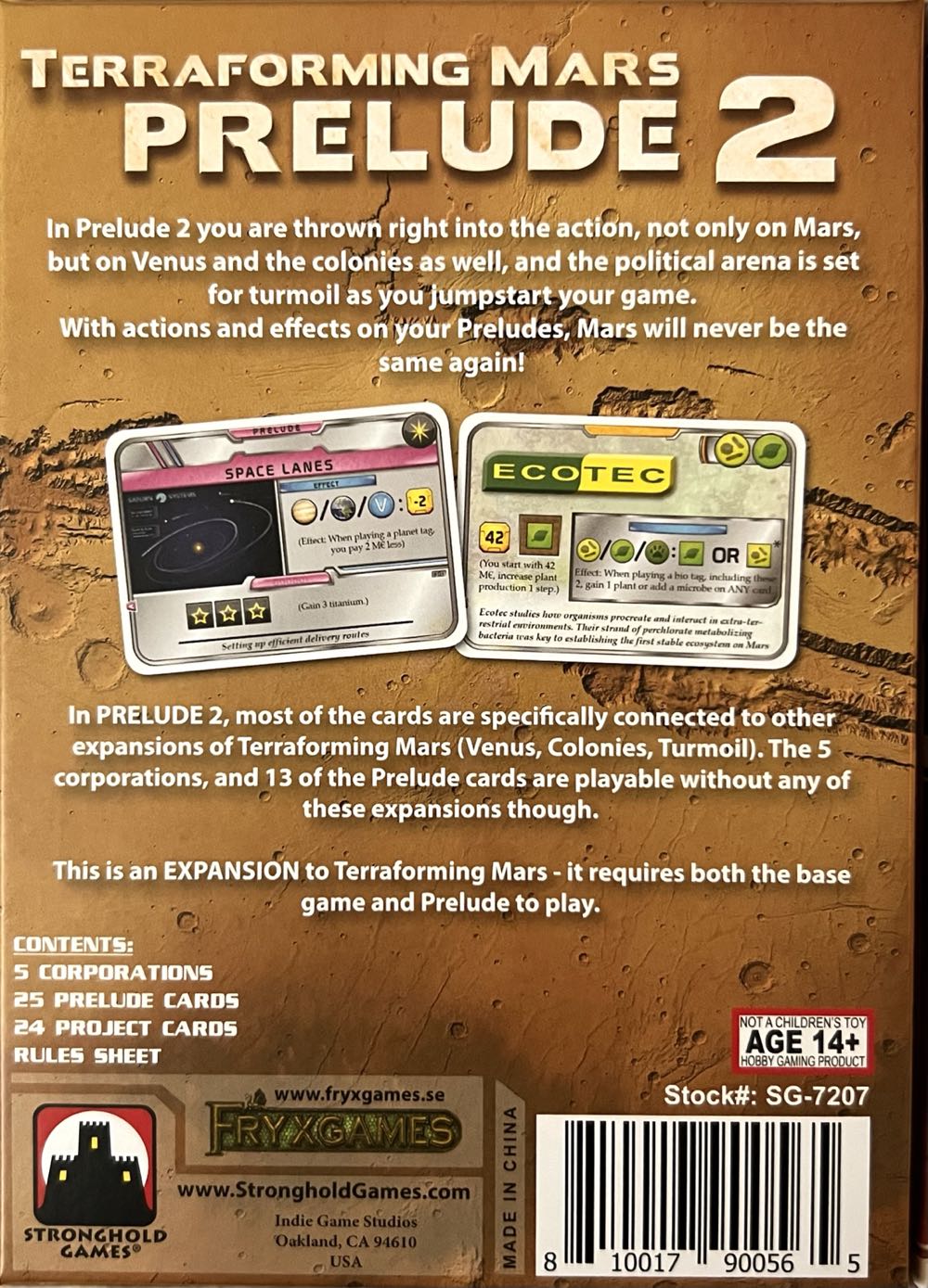 Terraforming Mars: Prelude 2 (KS Edition with Promos)  (1-5) board game collectible [Barcode 7350159810054] - Main Image 2