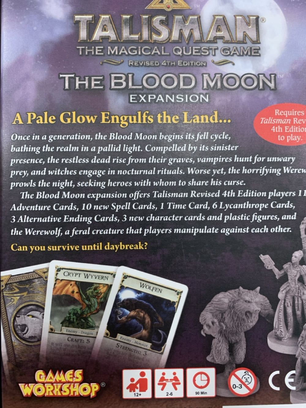 Talisman: The Blood Moon (Expansion)  (2-6) board game collectible [Barcode 9781784966546] - Main Image 2