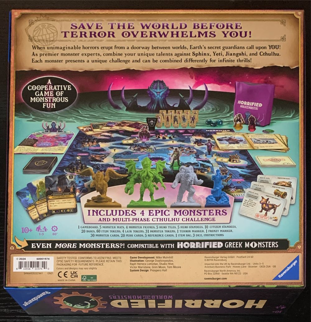 Horrified: World of Monsters  (1-5) board game collectible [Barcode 810558019740] - Main Image 2