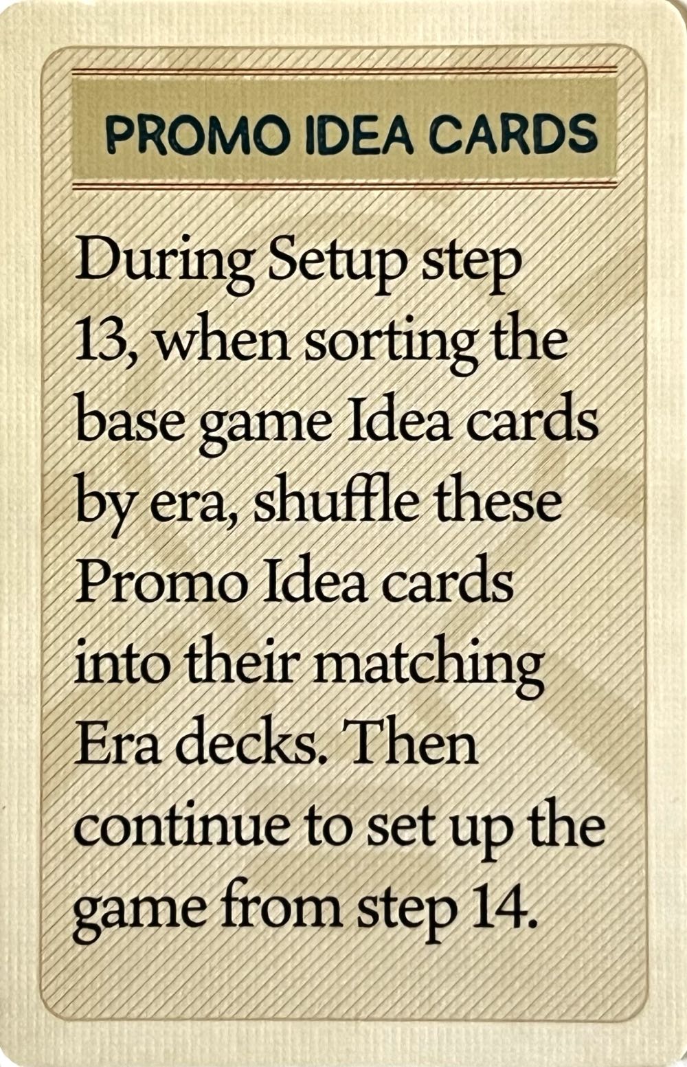 Inventions: KS Promo Cards  (1 2 3 4) board game collectible - Main Image 2