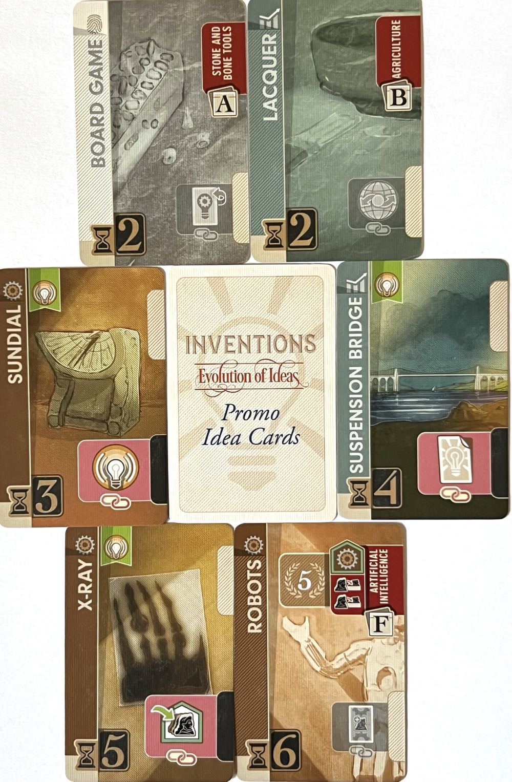 Inventions: KS Promo Cards  (1 2 3 4) board game collectible - Main Image 3